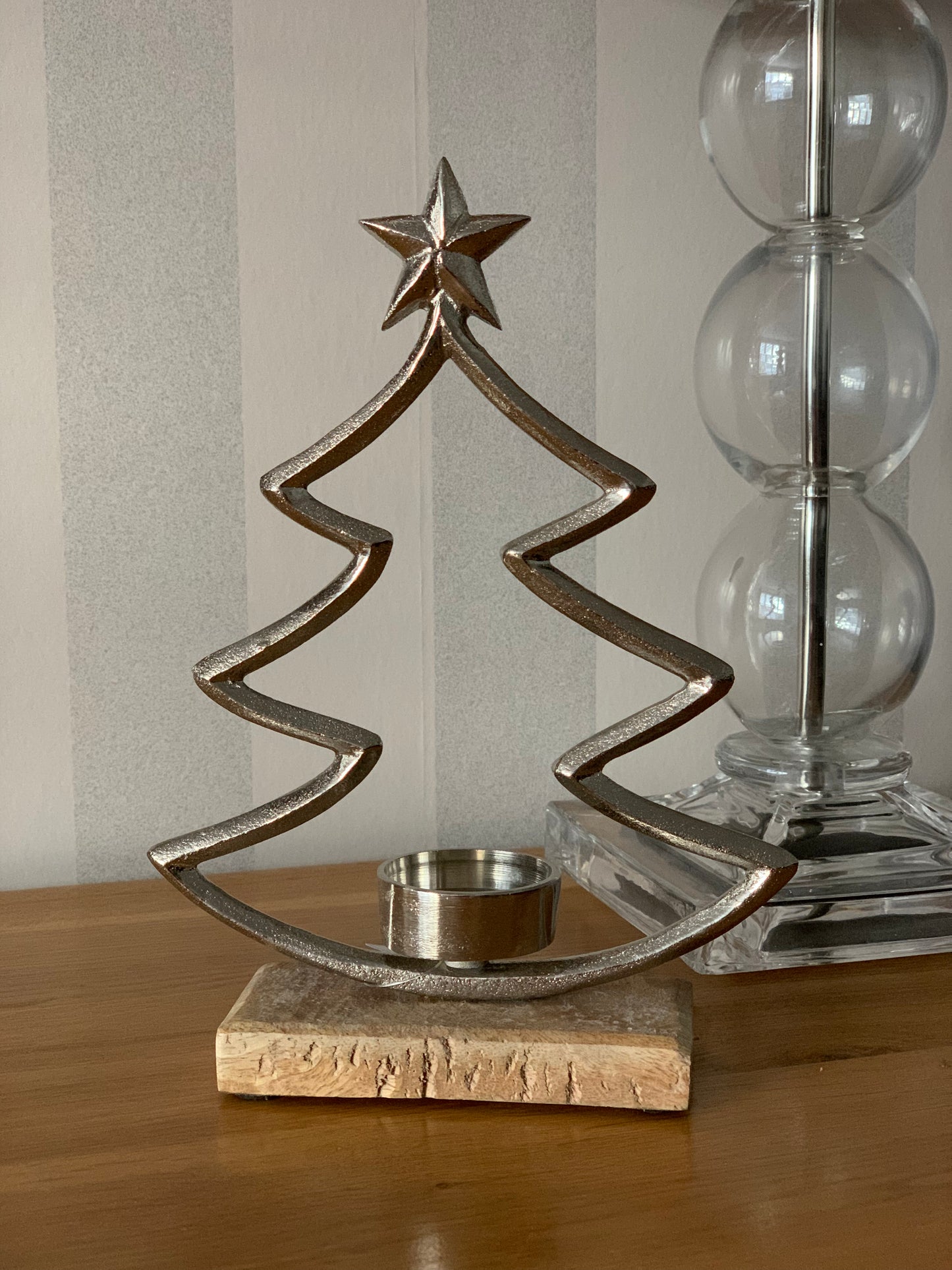 Silver Tree Tealight Holder