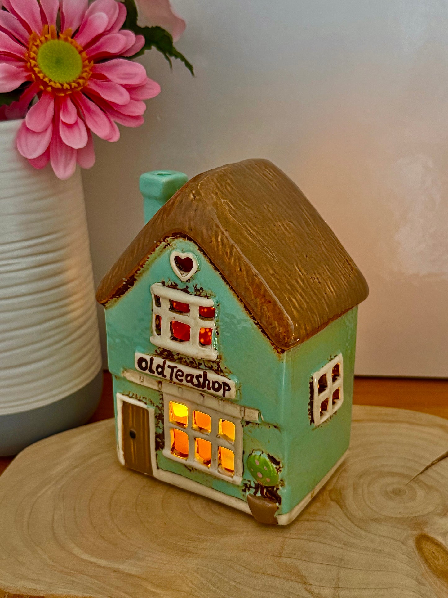 Village Pottery Old TeaShop Tea Light Holder