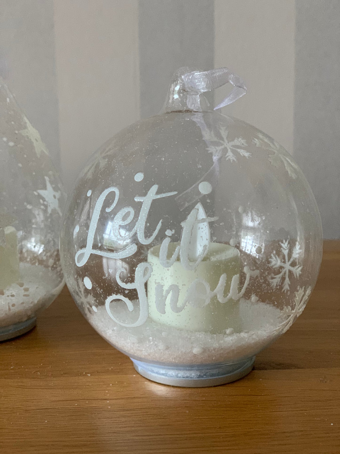 Christmas Candle Bauble - Let it Snow
