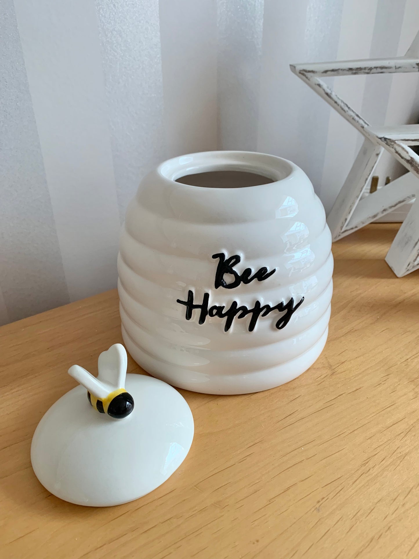 Bee Happy Ceramic Storage Jar (LAST ONE)