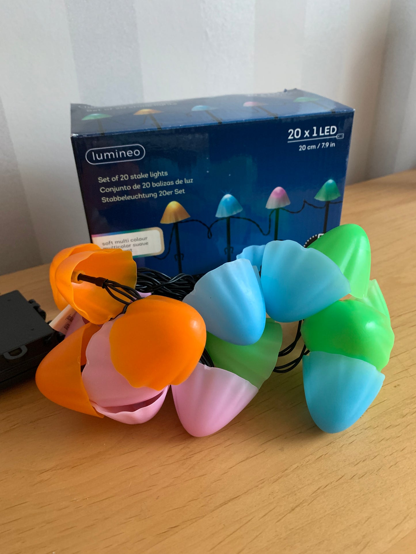Light up Mushrooms, set of 20 coloured stake lights (LAST ONE)