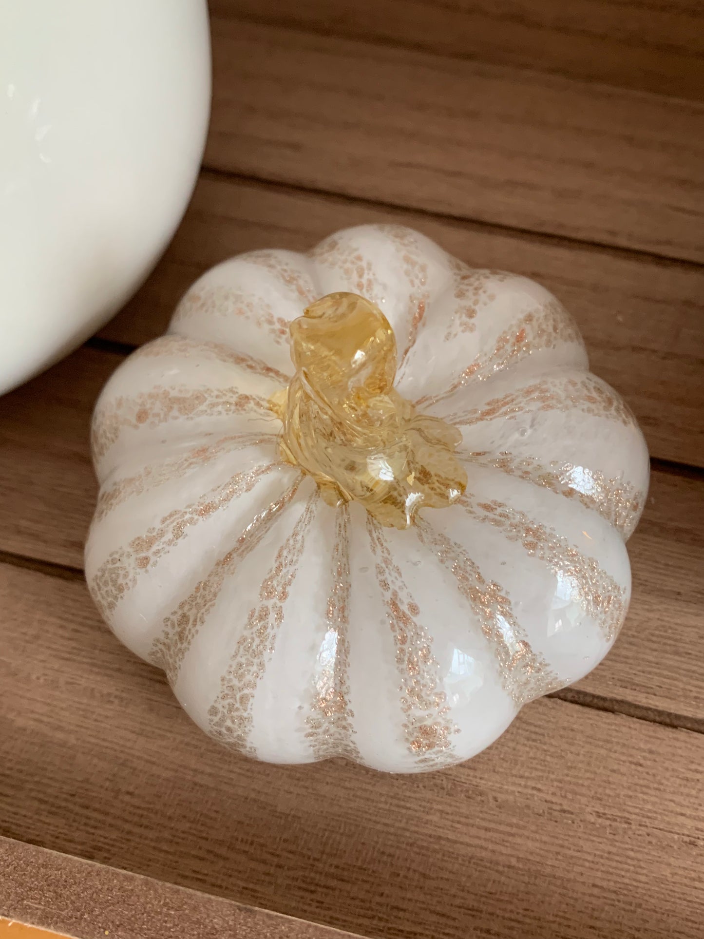 Glass White Pumpkin