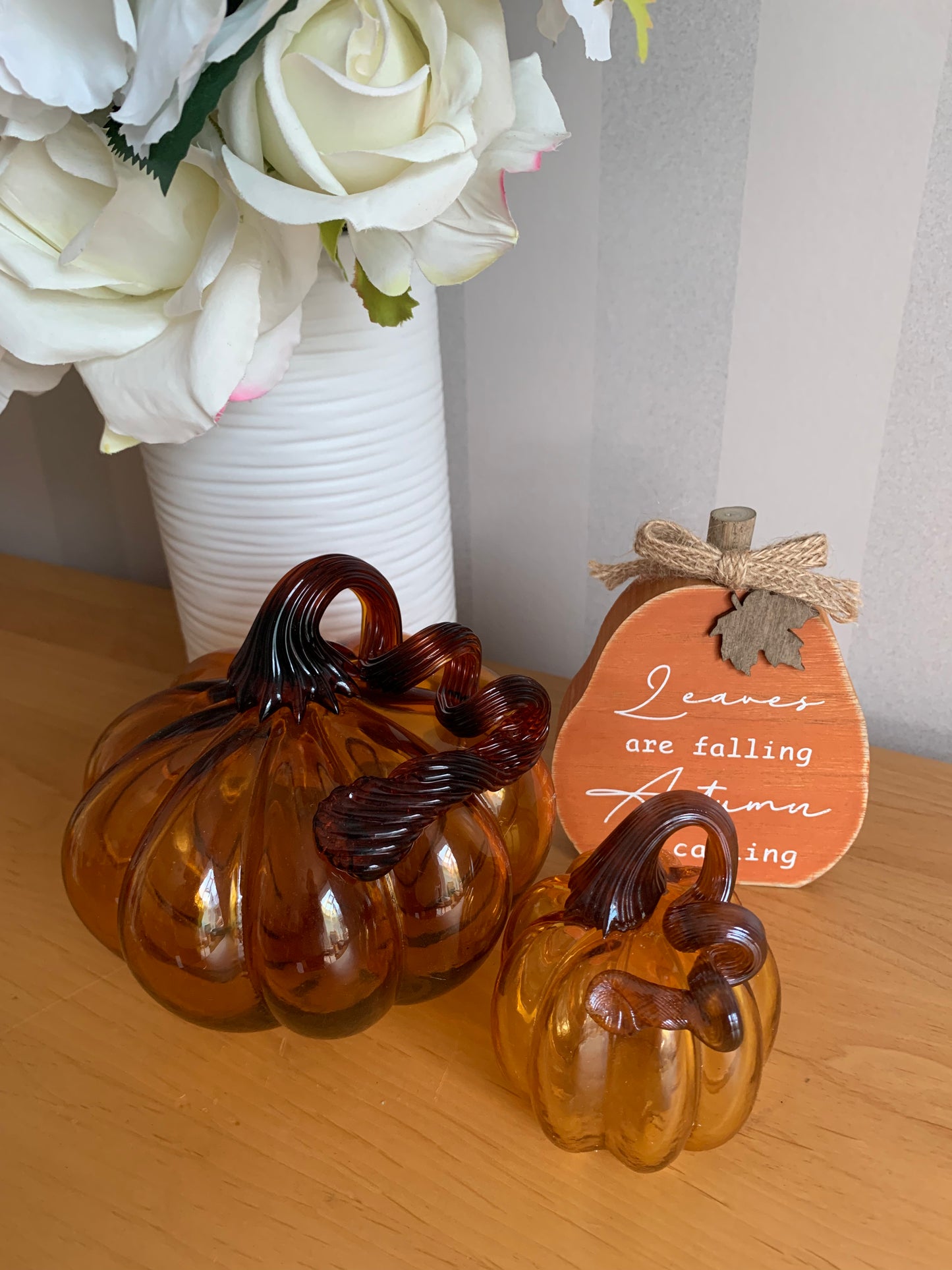 Autumn Leaves Falling 3D Orange Pumpkin Block