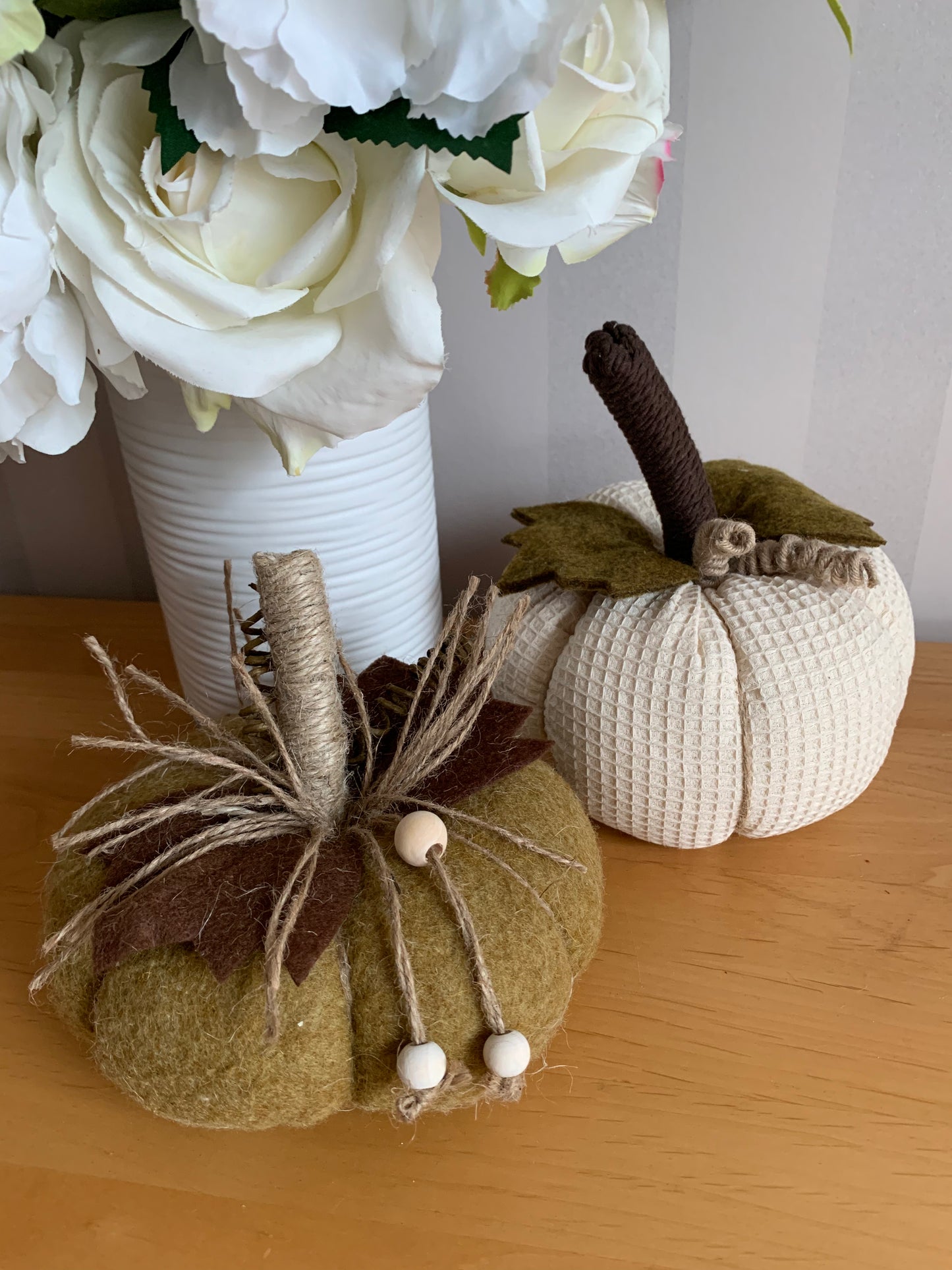 Fabric Large Green Pumpkin