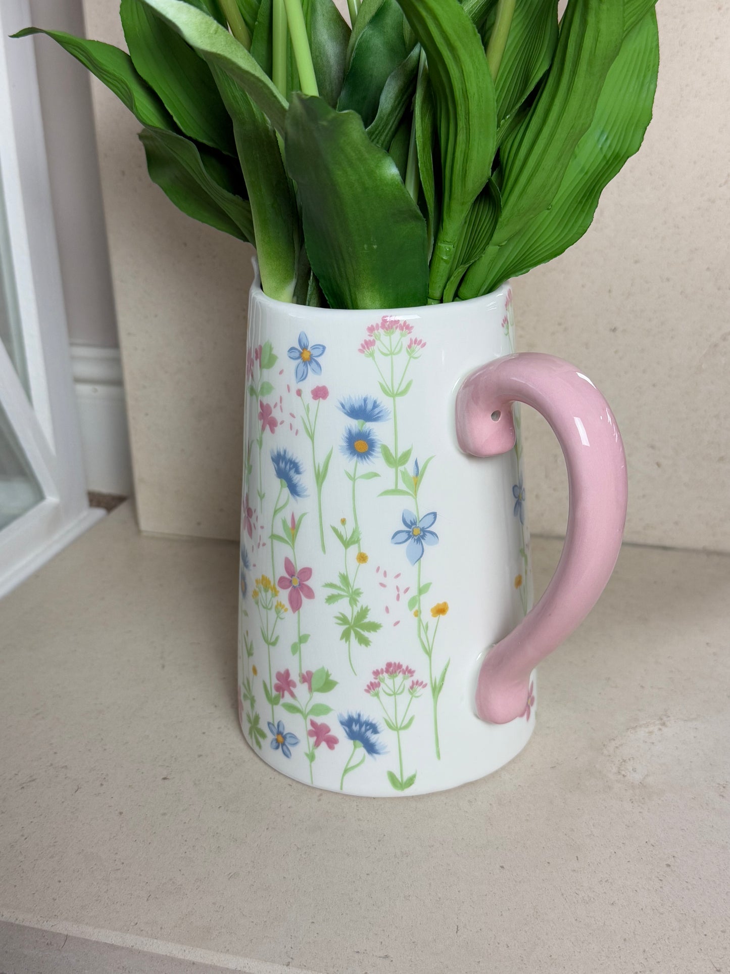 Floral Print Flower Jug