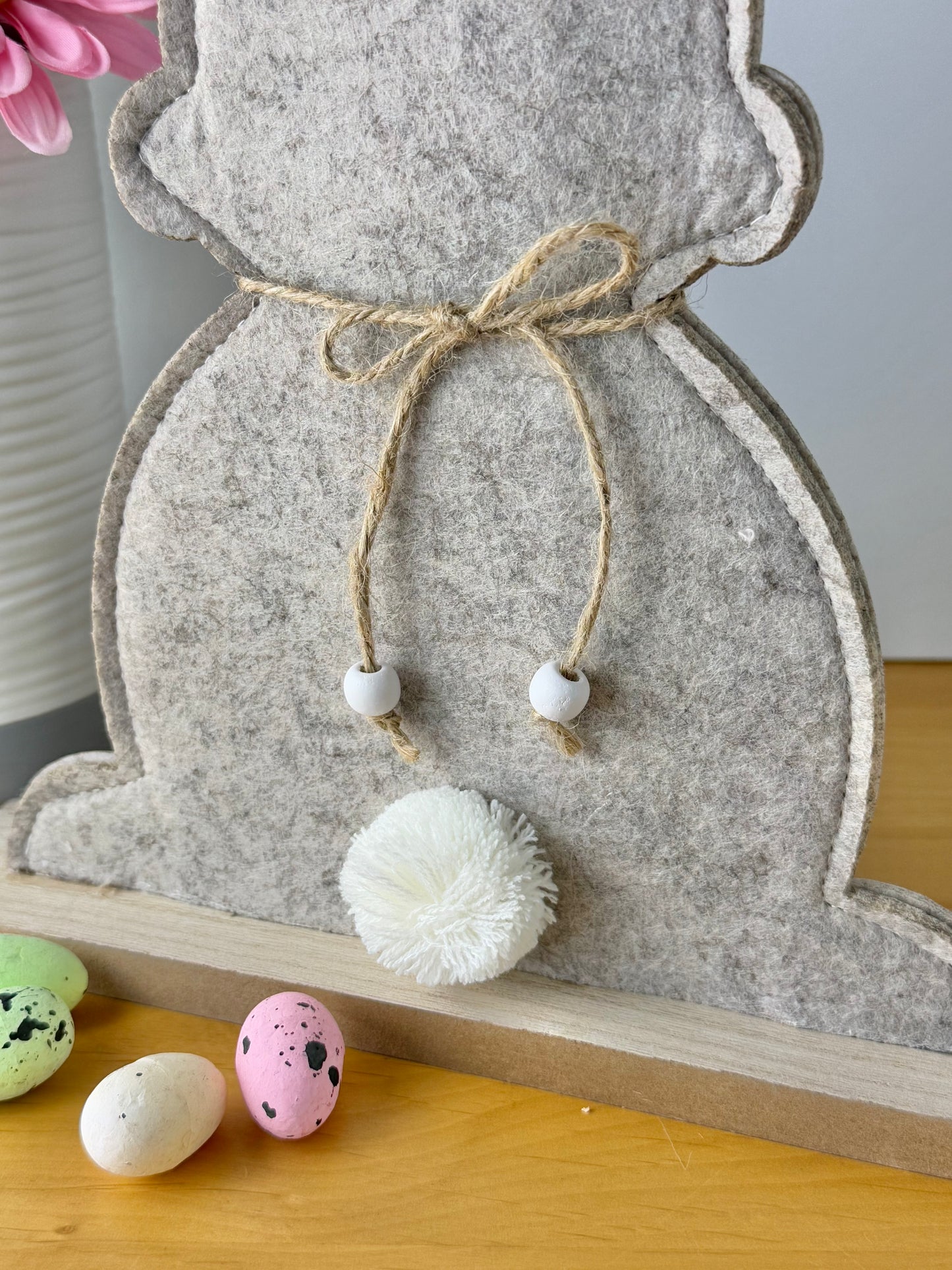 Felt Bunny - large with pom pom tail