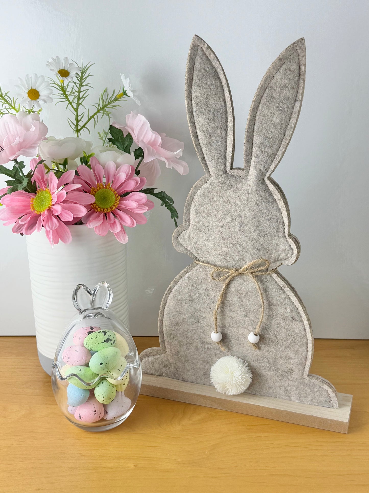 Felt Bunny - large with pom pom tail