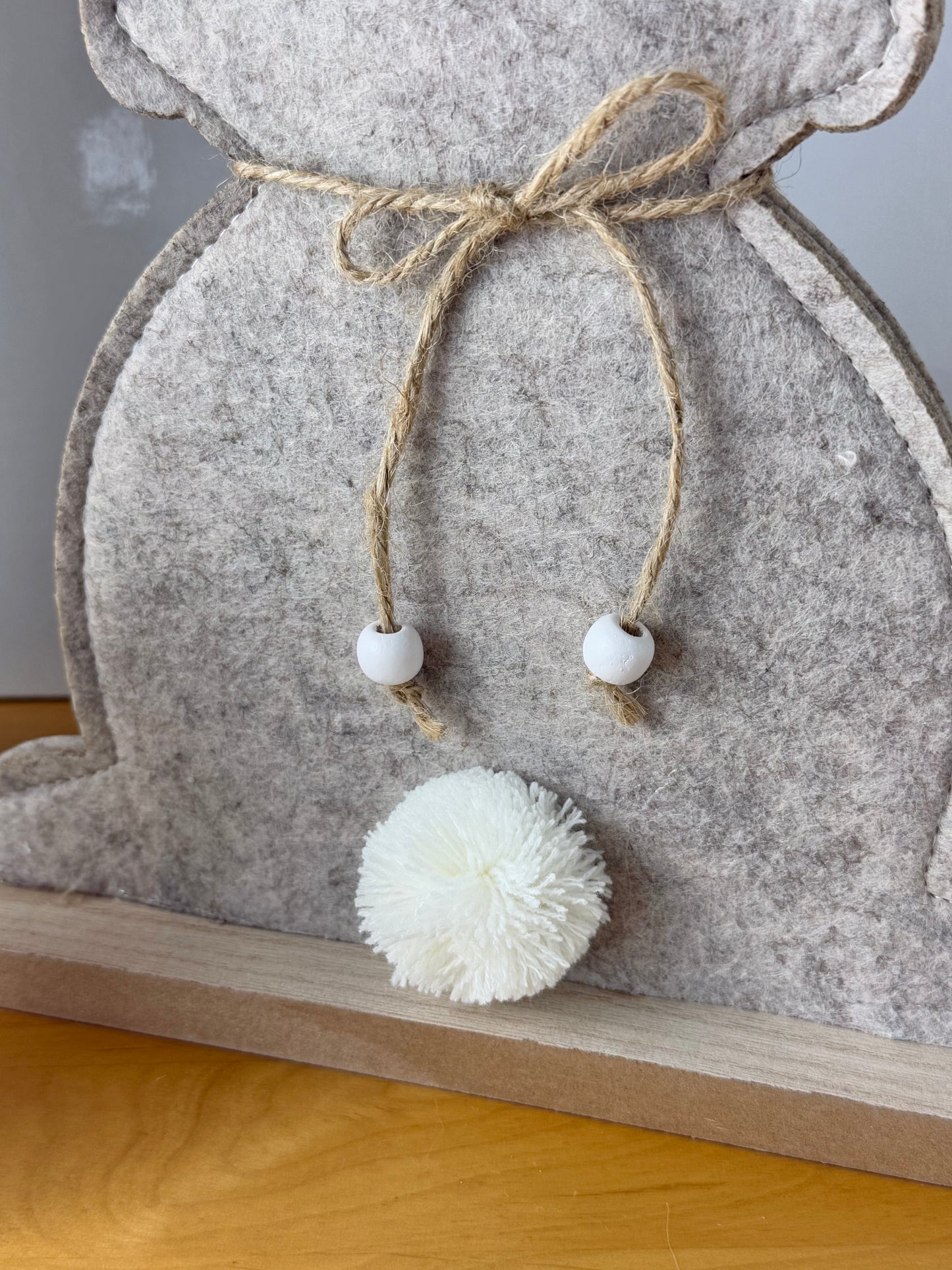 Felt Bunny - large with pom pom tail