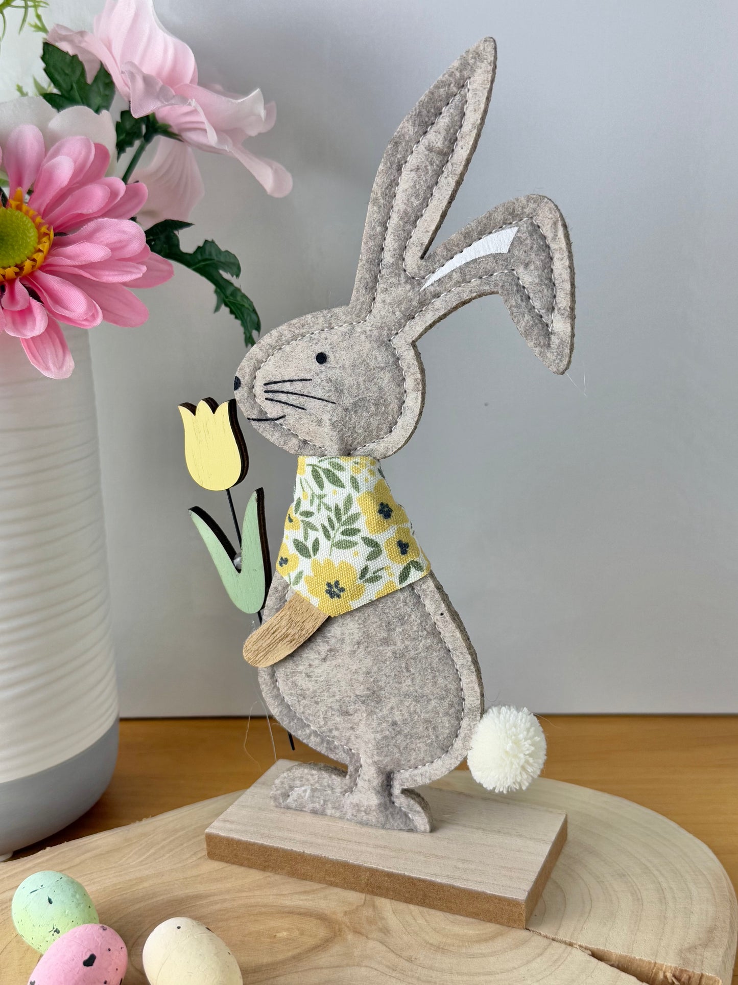 Felt Bunny - with flower