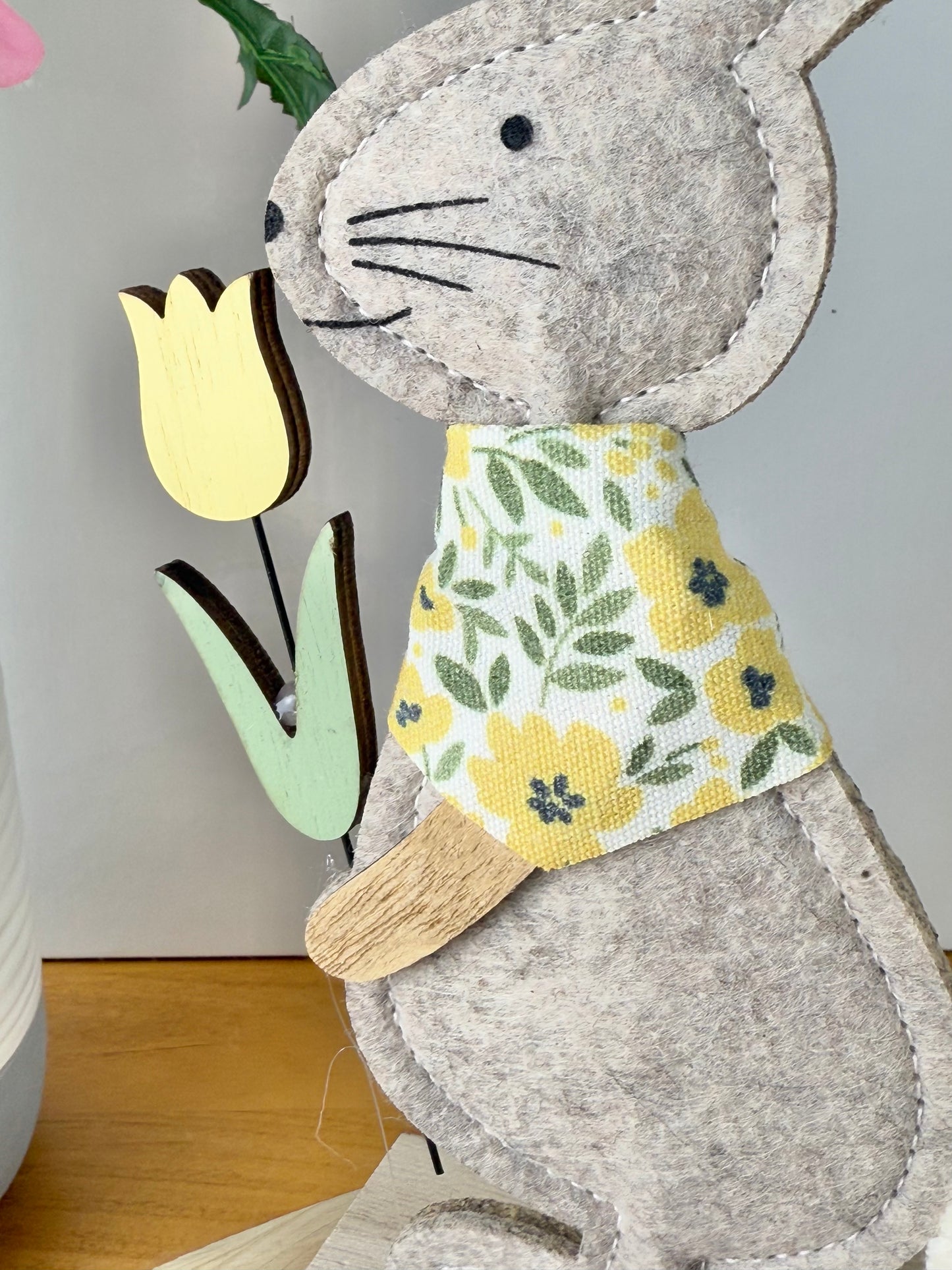 Felt Bunny - with flower