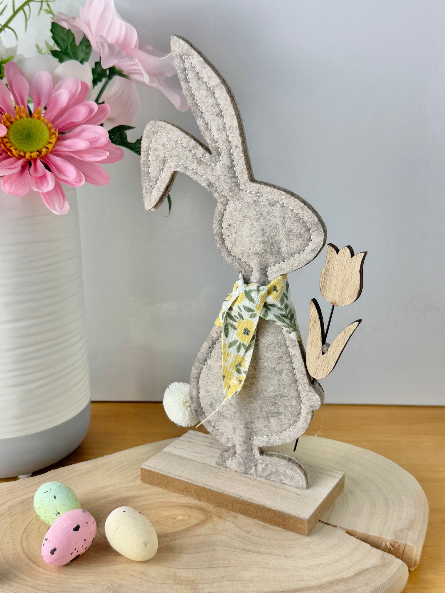 Felt Bunny - with flower