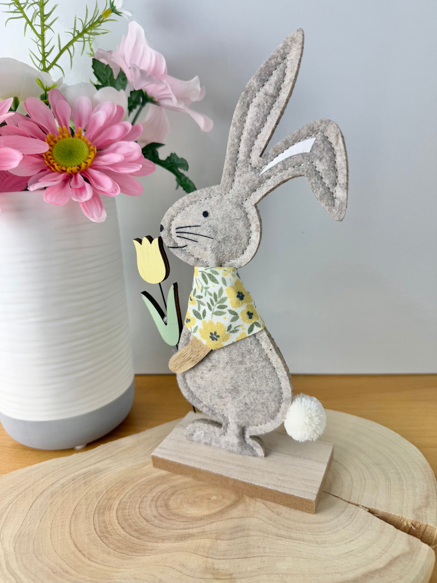 Felt Bunny - with flower