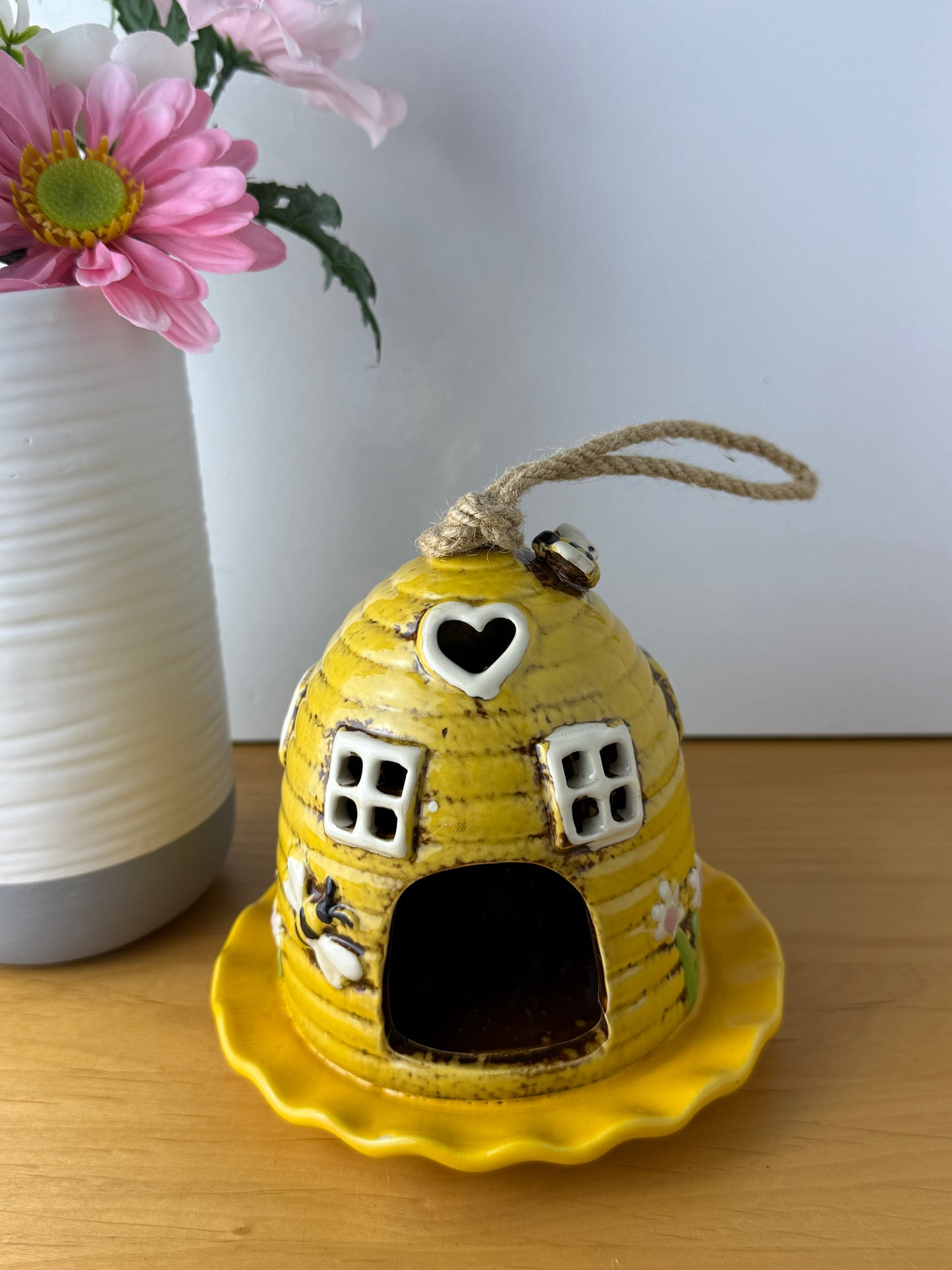 Beehive Yellow Bird Feeder