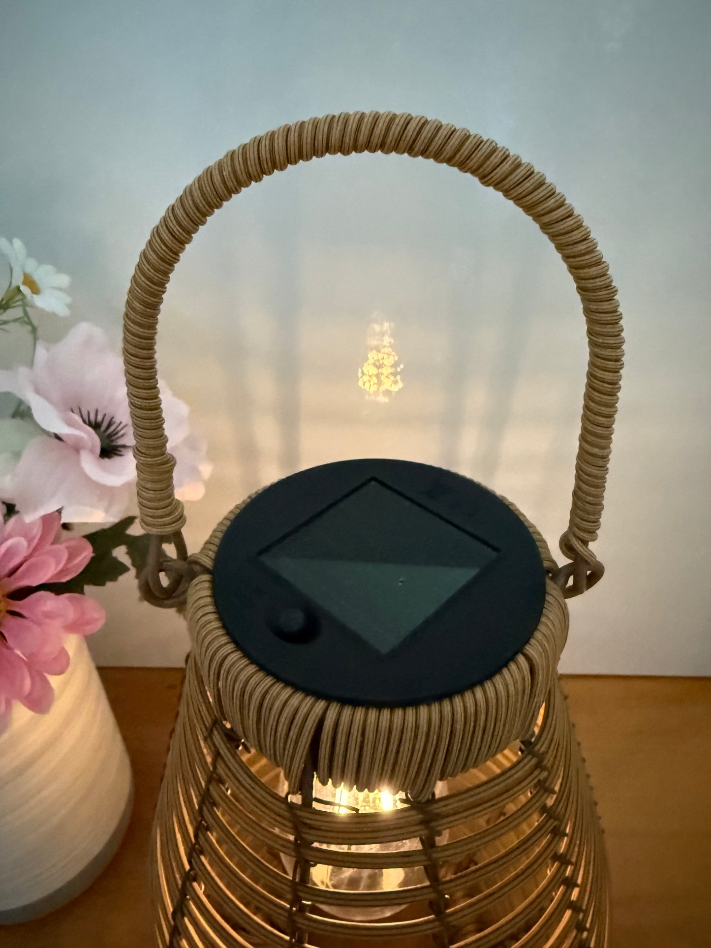 Solar LED Lantern Brown Small