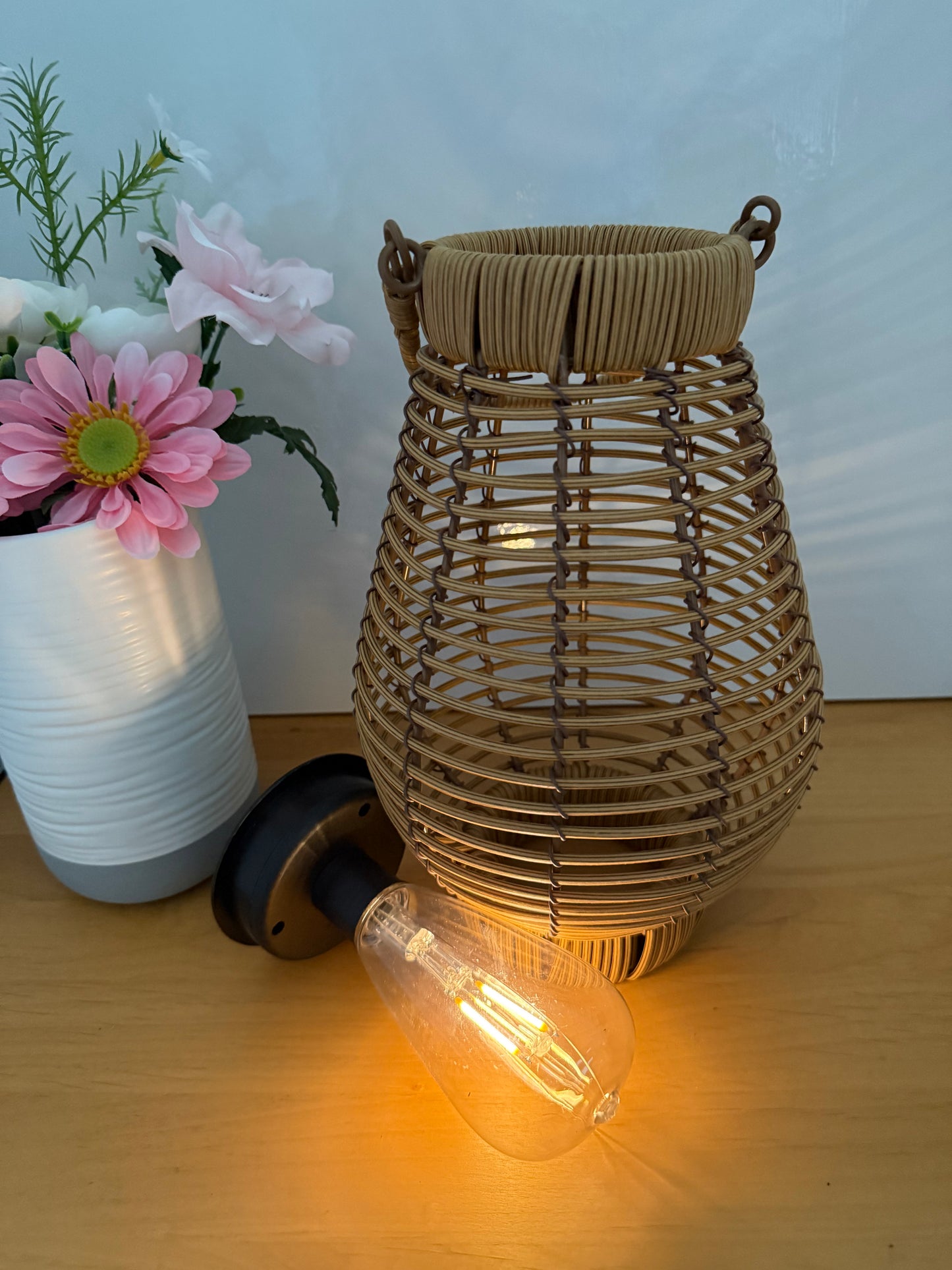 Solar LED Lantern Brown Small