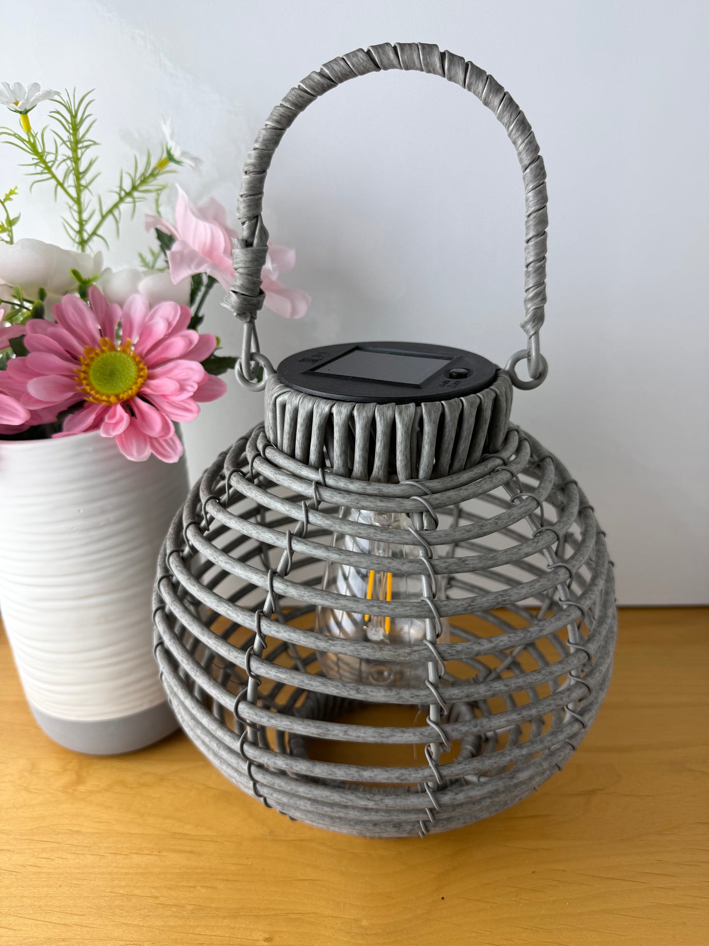 Solar LED Lantern Grey Small