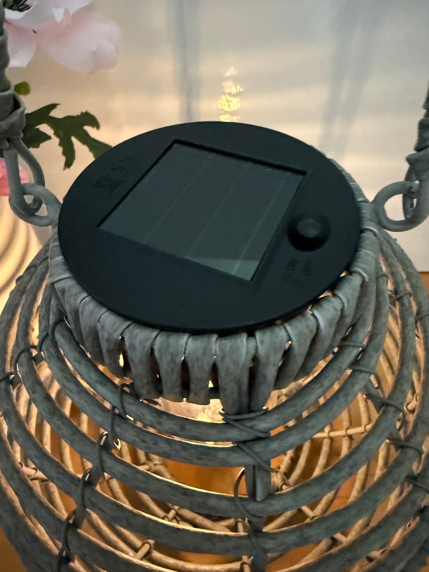 Solar LED Lantern Grey Small