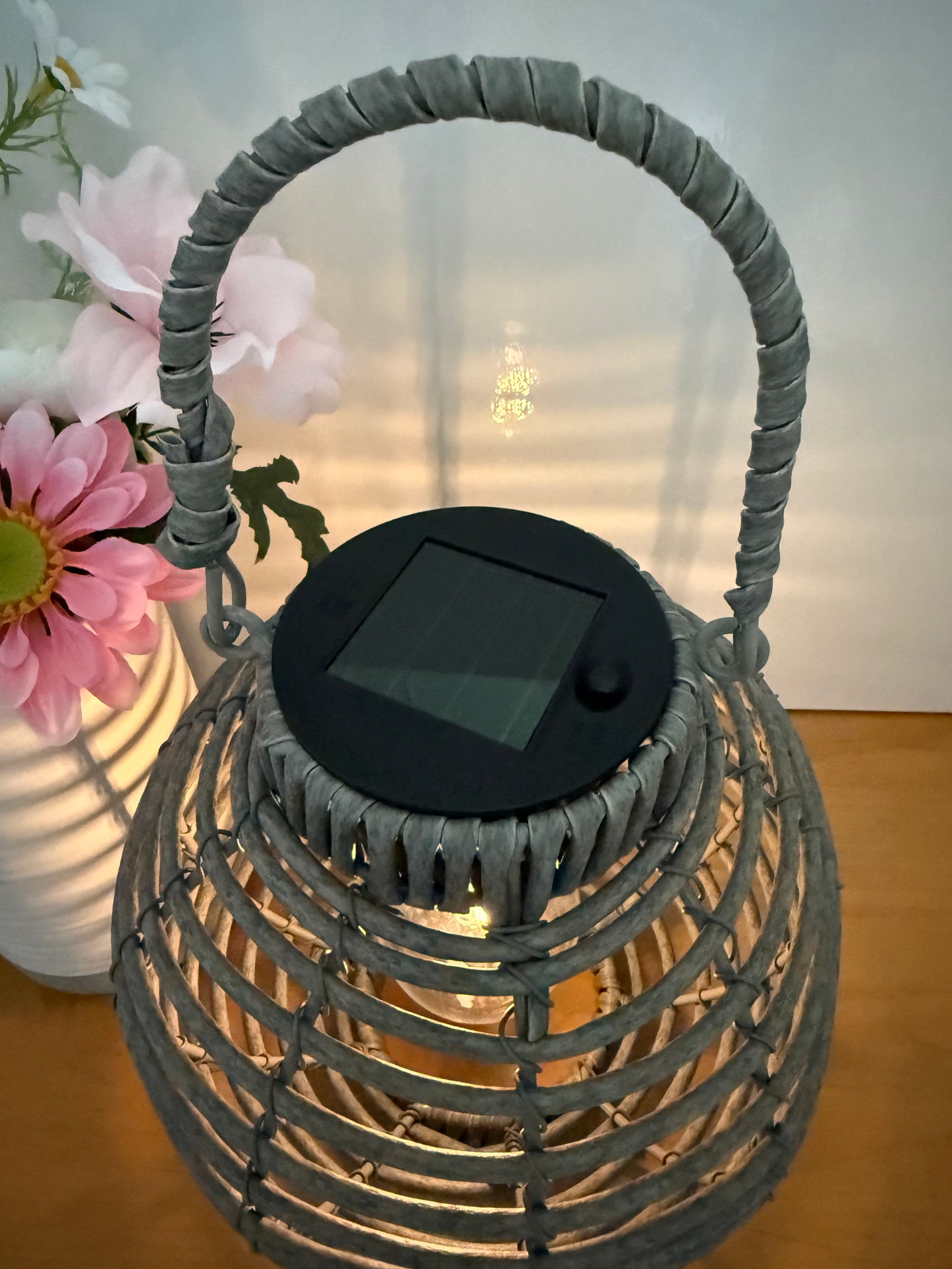 Solar LED Lantern Grey Small