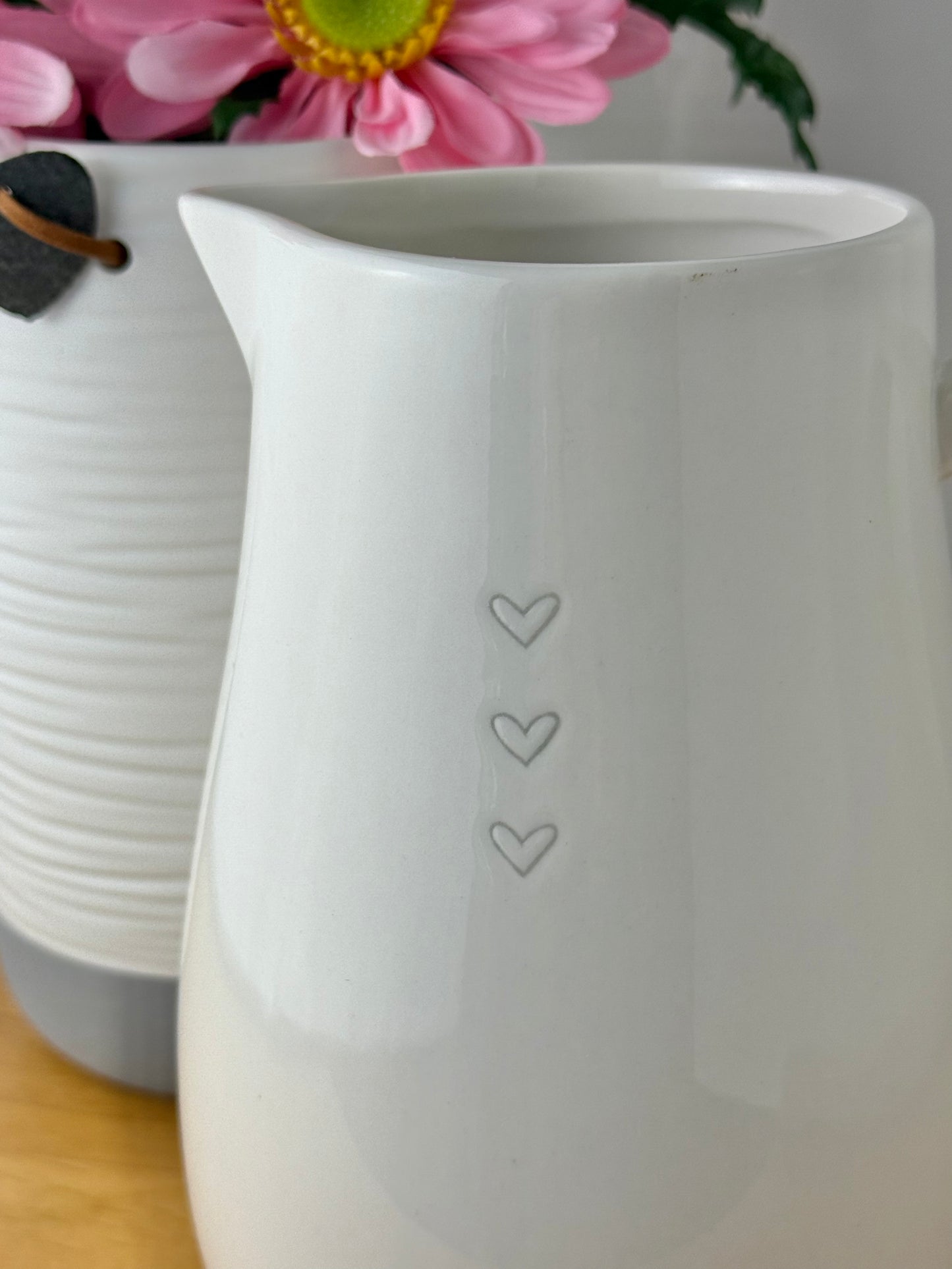 Classic Ceramic Jug with heart design