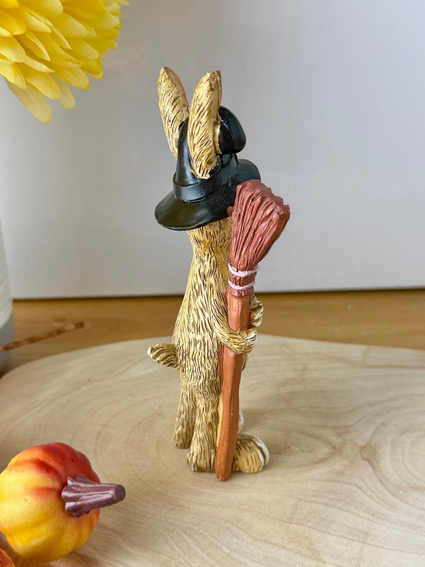 Jasper Rabbit Witch with Broomstick