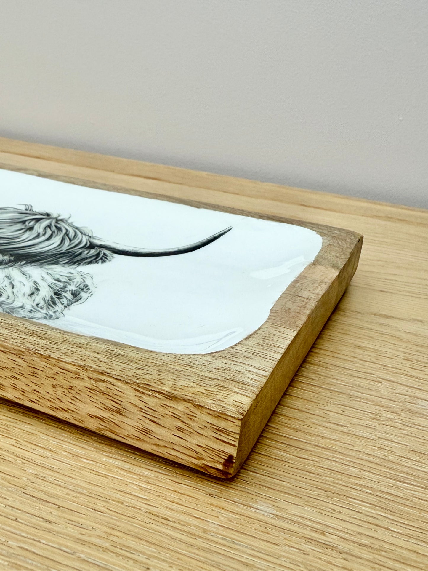 Highland Cow Enamel Tray