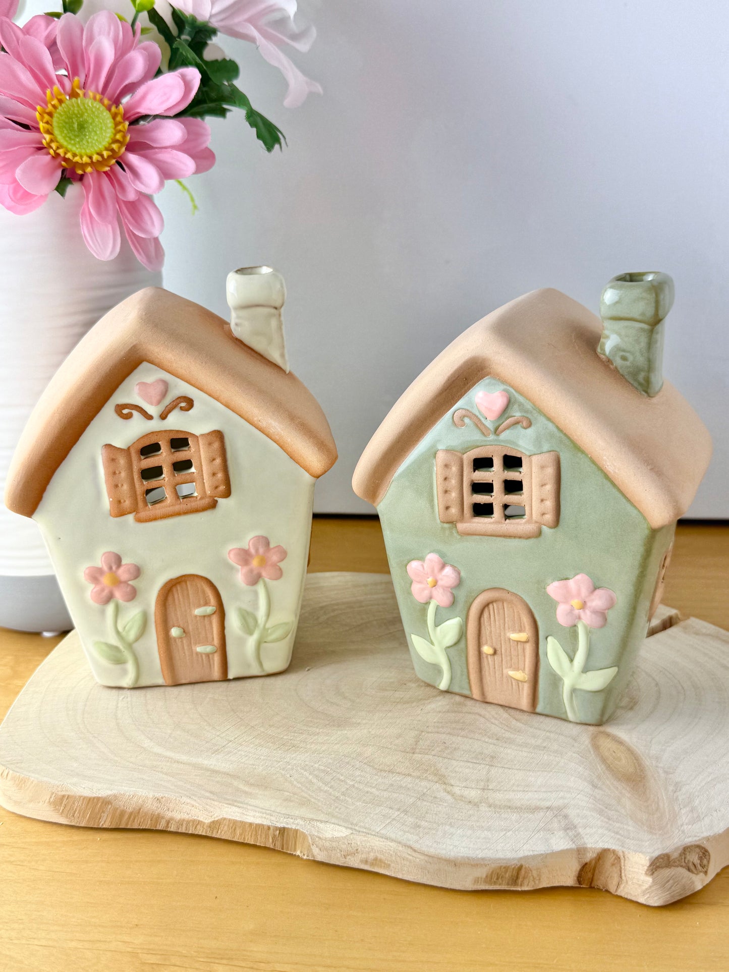 Fairy House T-light holder - Light Green