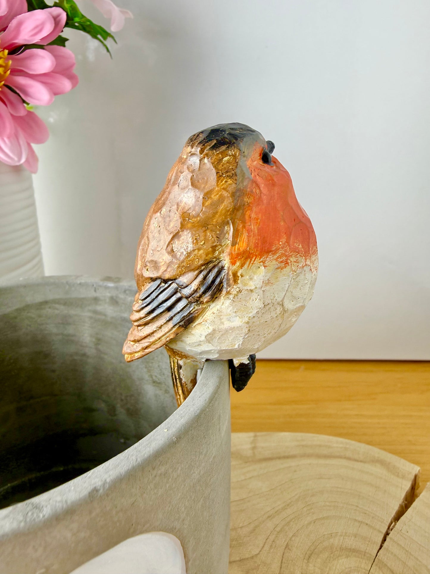 Carved Robin Plant Pot Hanger - 2 designs