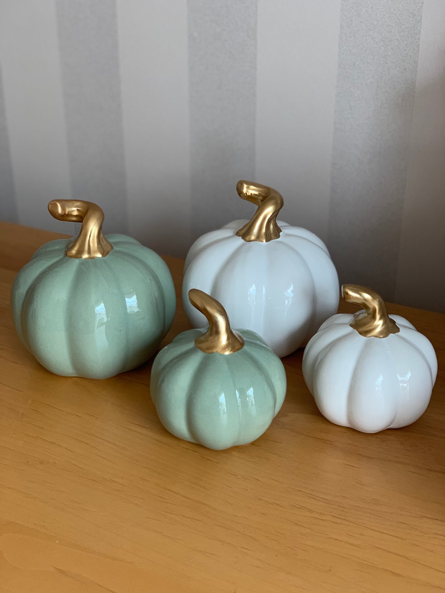 Ceramic Green Pumpkin - Medium & Small