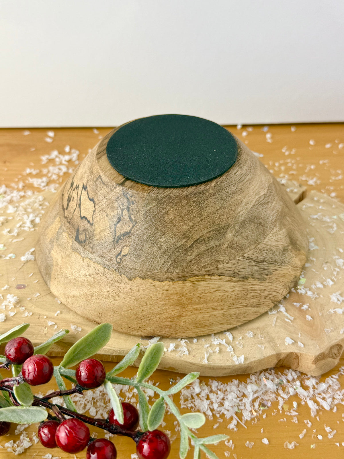 Wooden Fern Print Serving Bowl