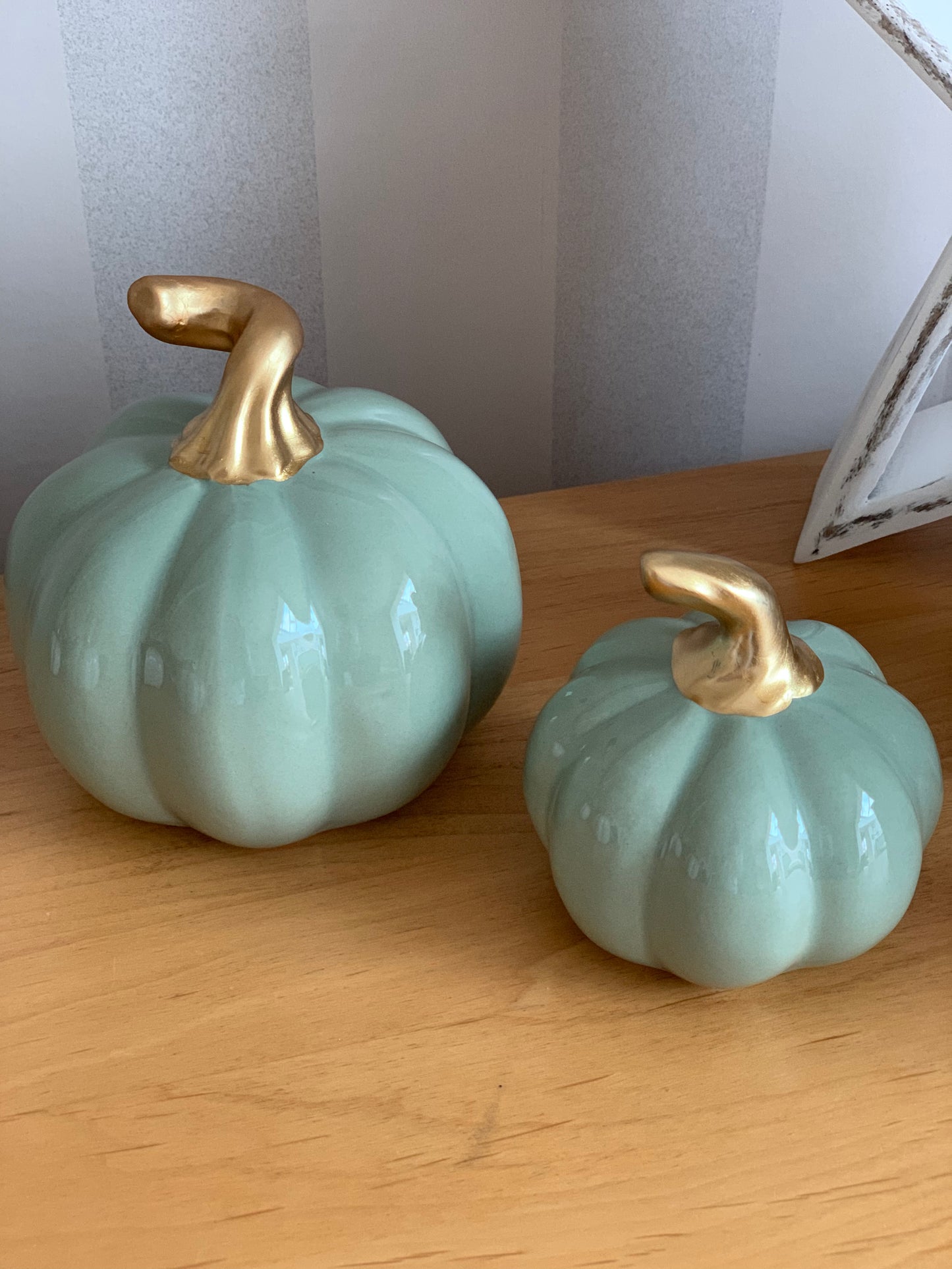 Ceramic Green Pumpkin - Medium & Small