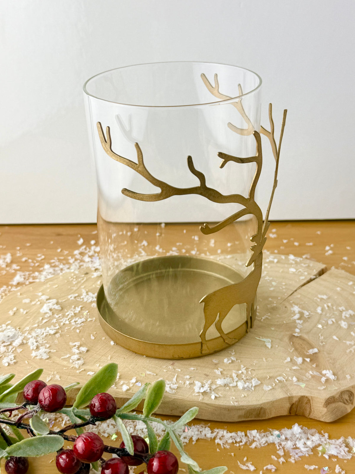 Gold Stag Candle Holder