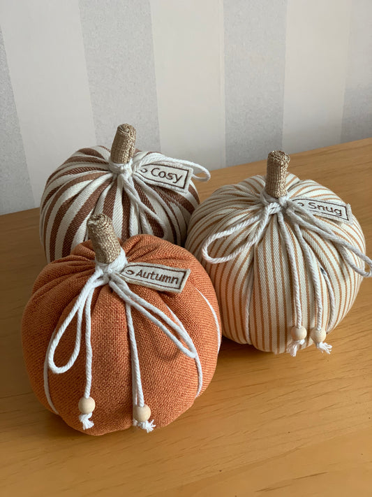 Autumn Fabric Pumpkins