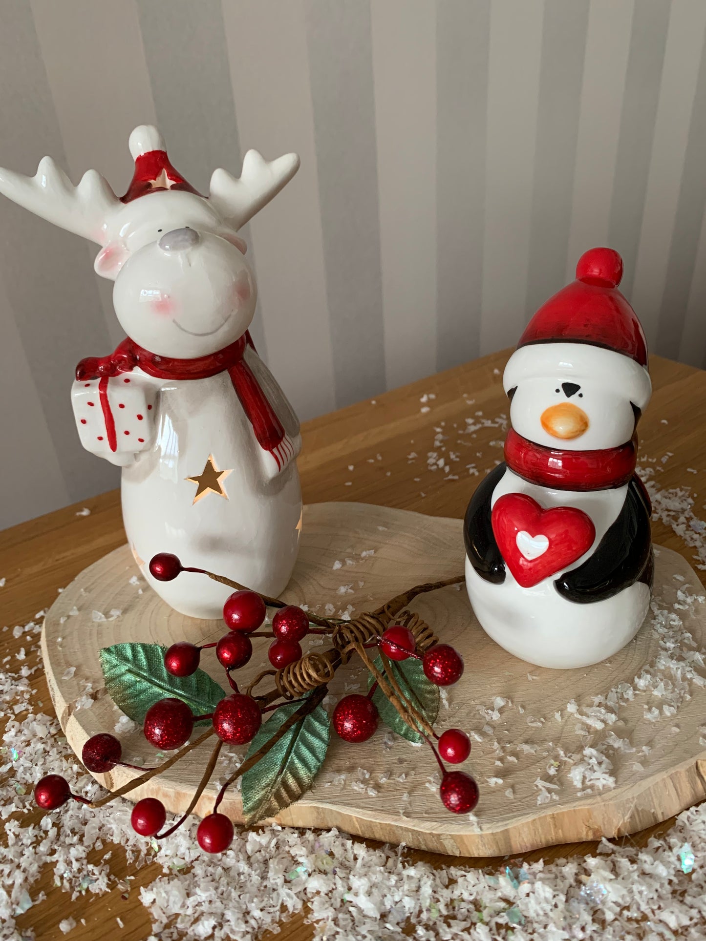 Christmas Penguin with Heart