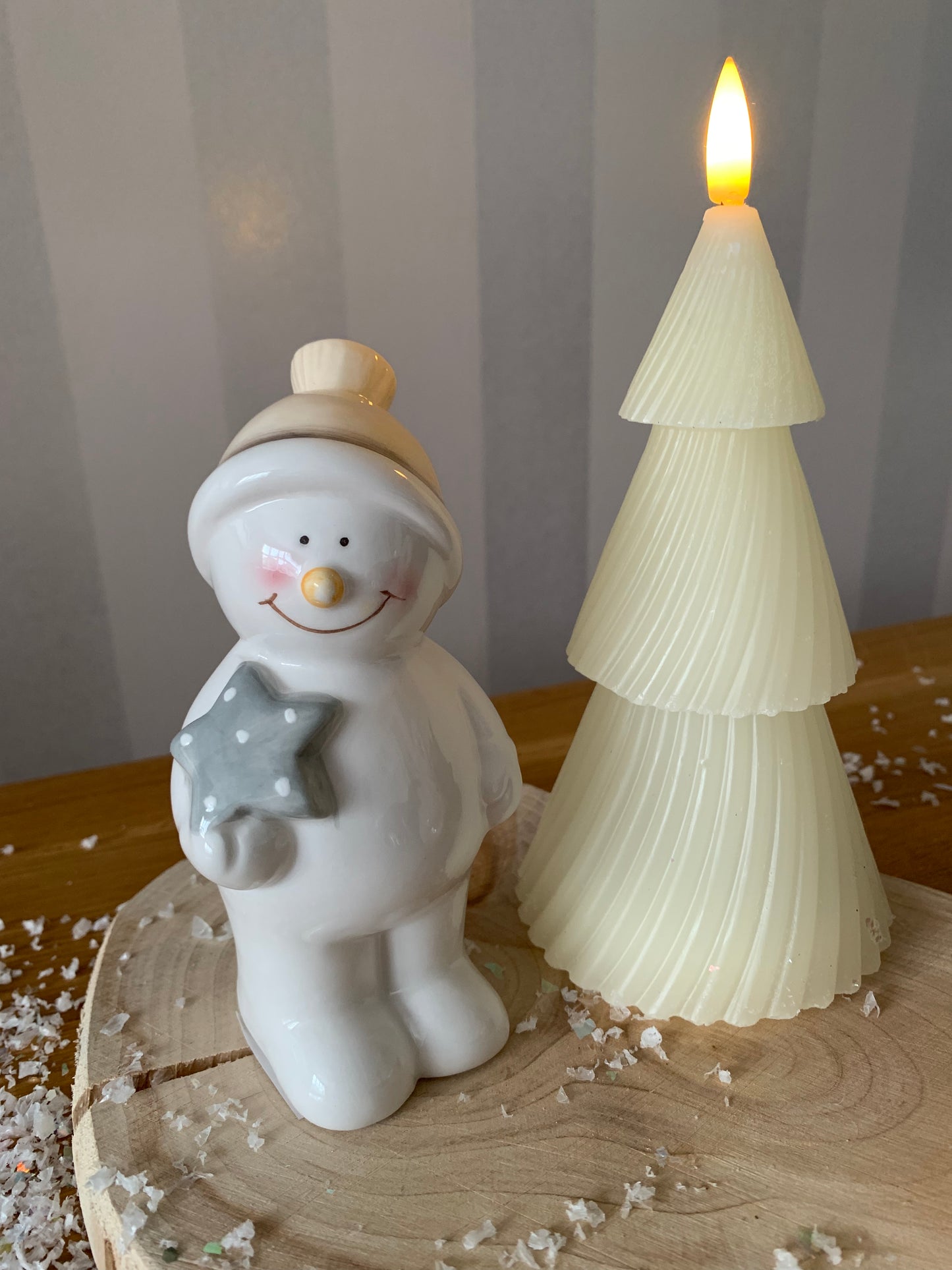 Christmas Snowman with Grey Star
