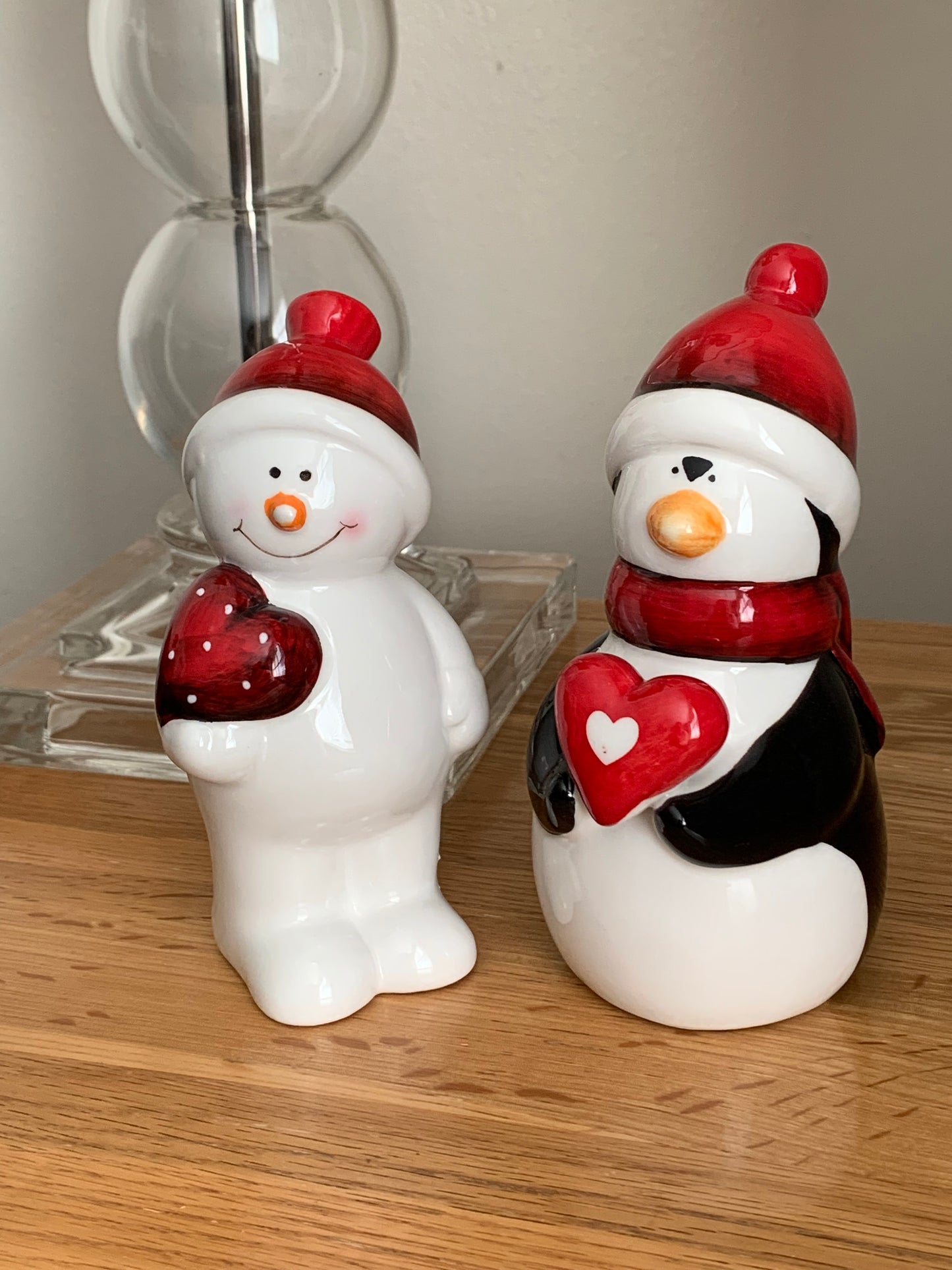 Christmas Snowman with Red Heart