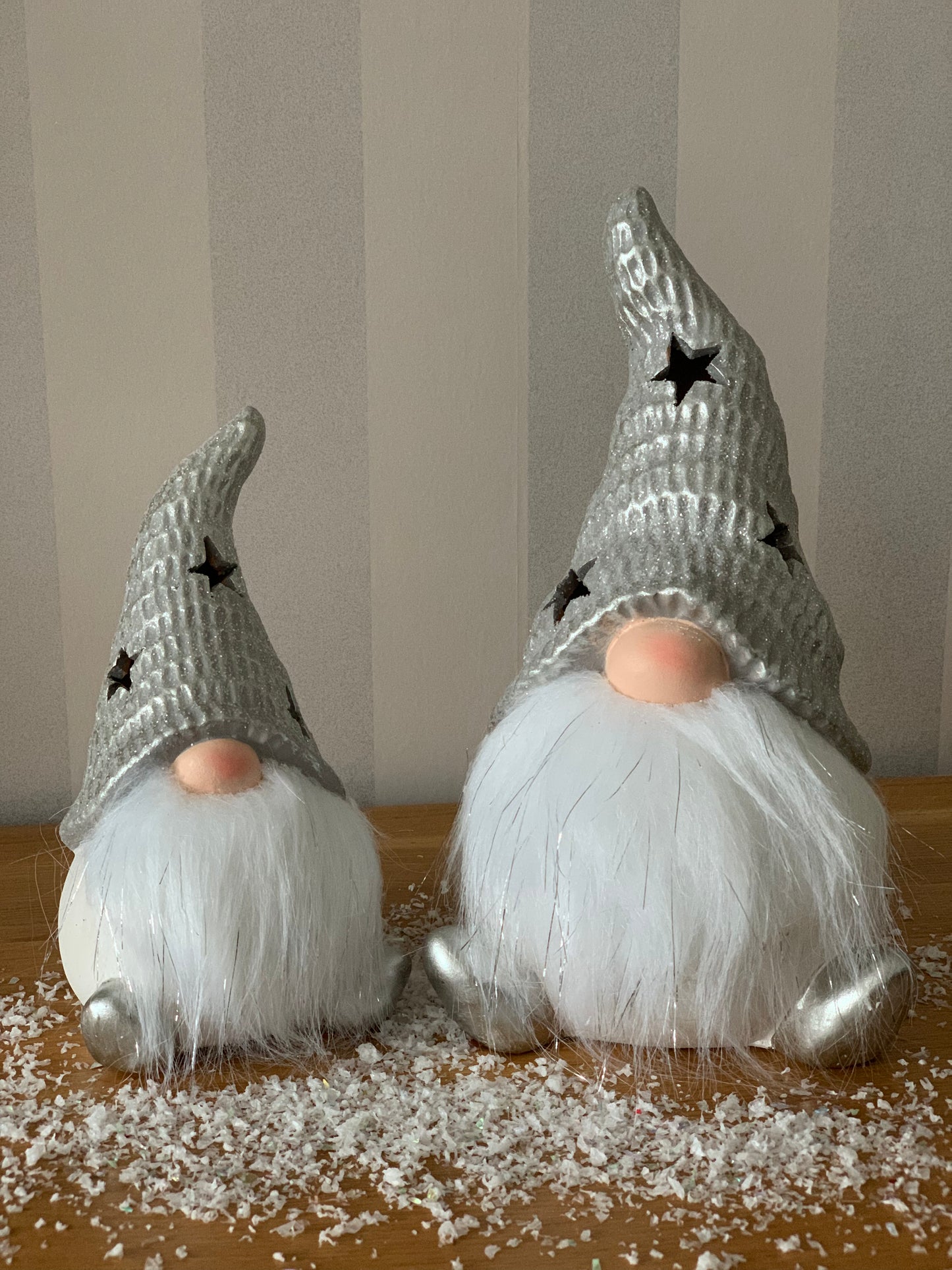 Ceramic LED Gonk with Fabric Beard - small
