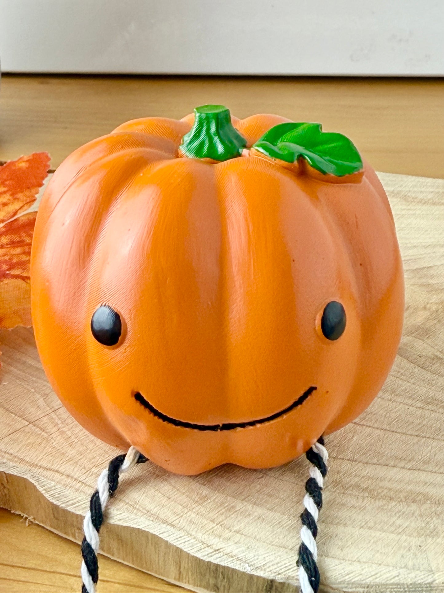 Orange Smiling Pumpkin with dangley legs