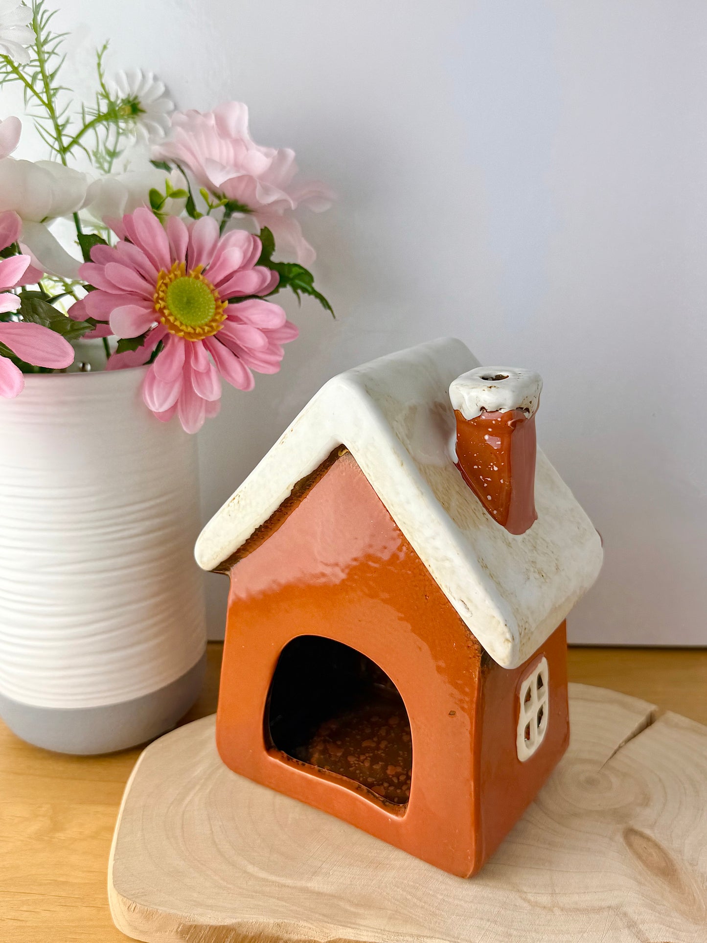 Village Pottery Gingerbread House Tea Light Holder