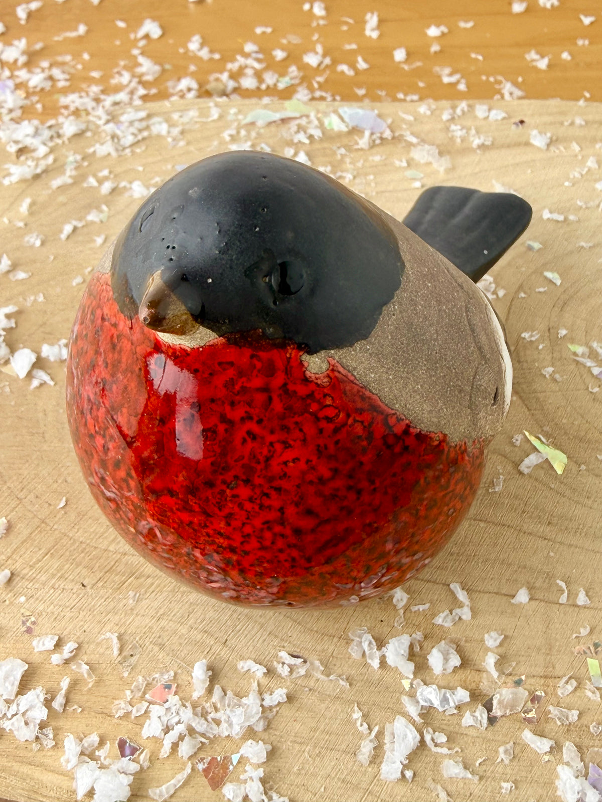 Pair of Robins with bright red chest