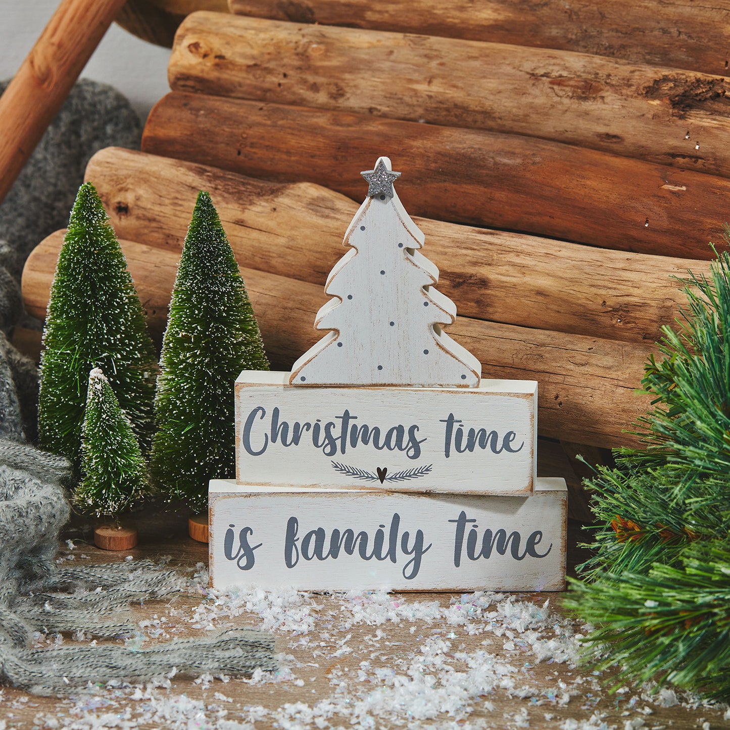 Wooden Christmas Tree Block