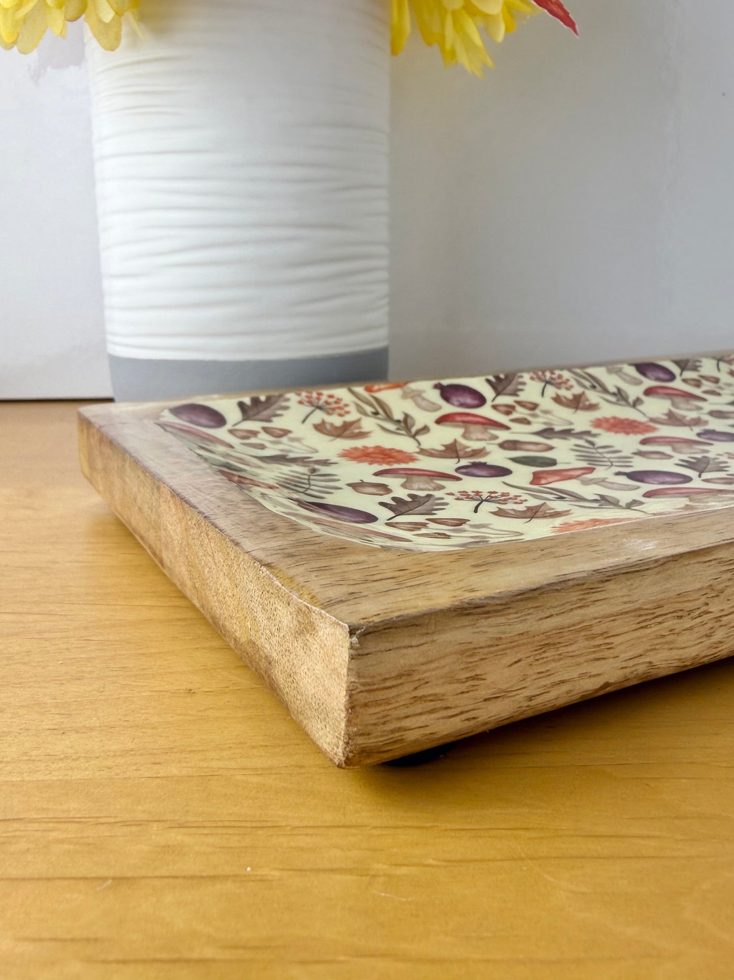 Wooden Autumnal Serving Tray