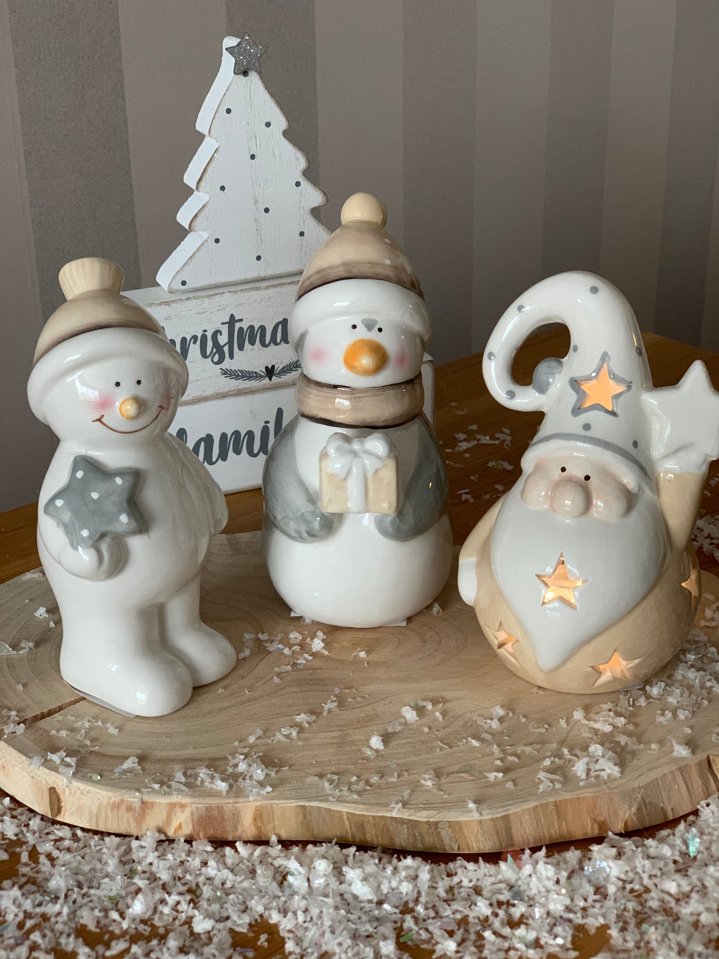Christmas Snowman with Grey Star