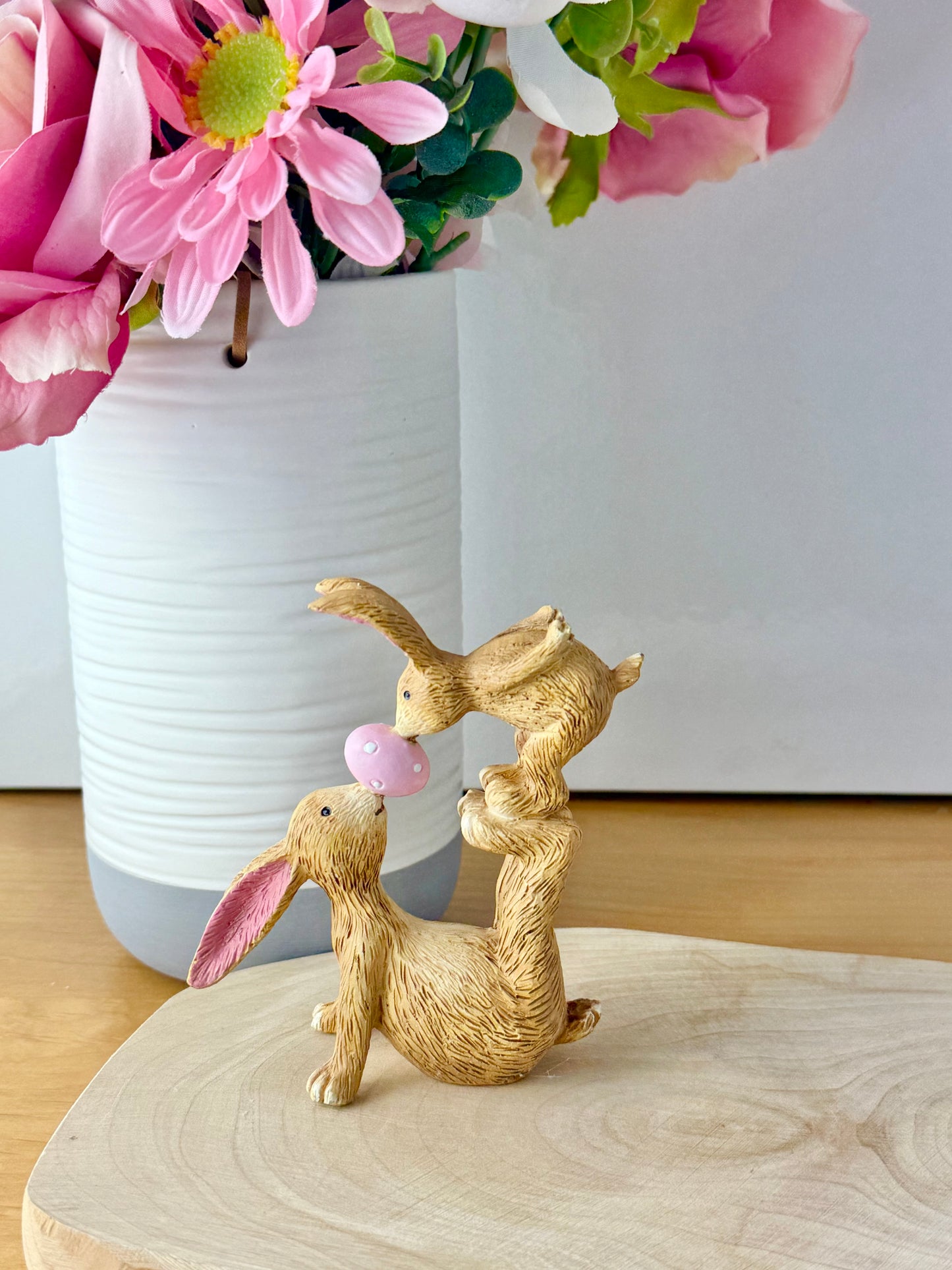 Jasper & Bonnie - Pink Easter rabbit kisses