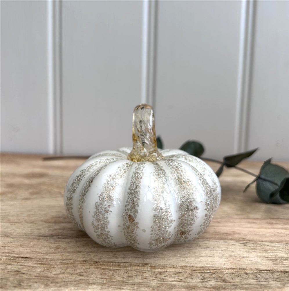 Glass White Pumpkin