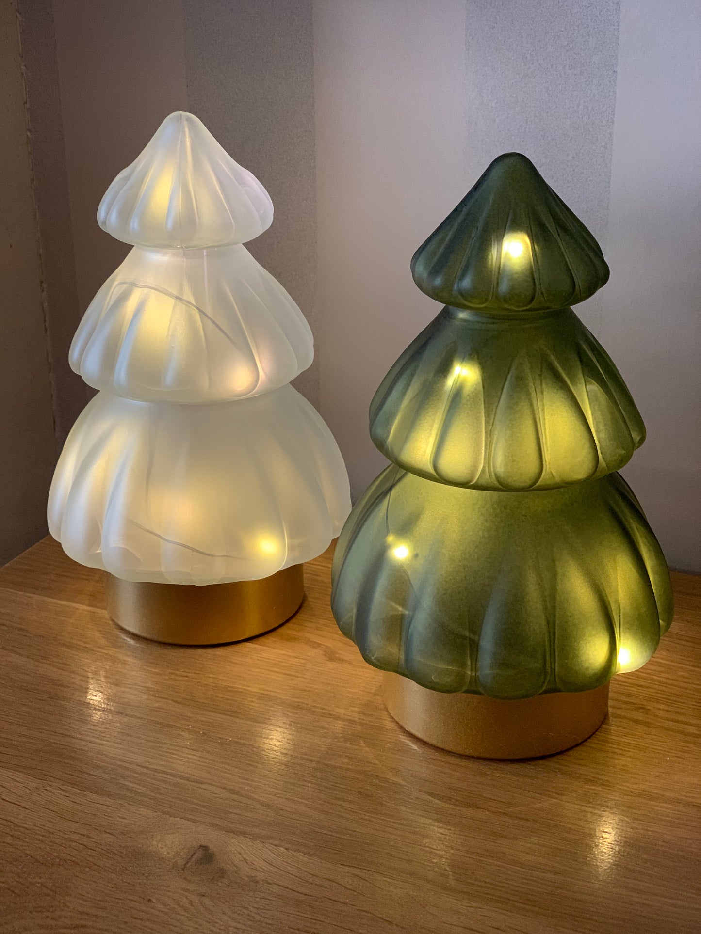 Glass LED White Tree