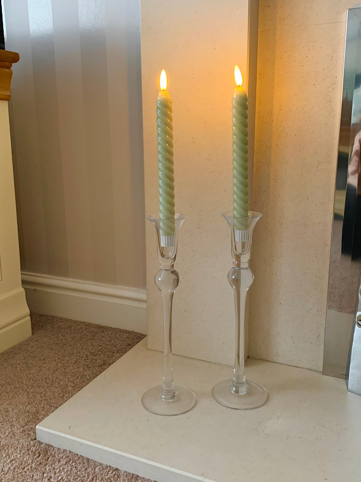 Luxe LED Twist Candle (pairs) - 5 colours