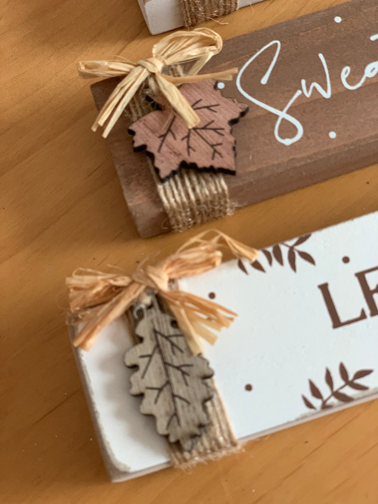 Autumn Leaf Long Wooden Blocks