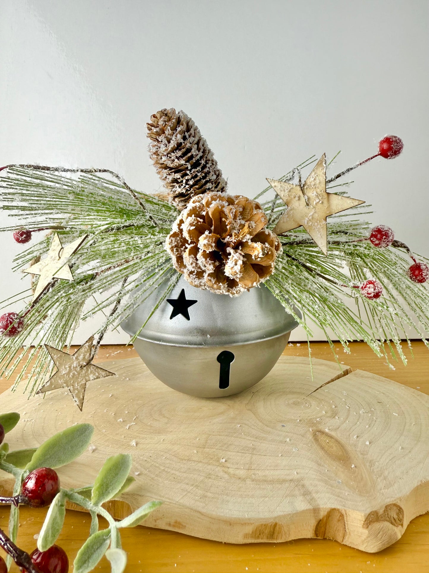 Metal Silver Christmas Bell