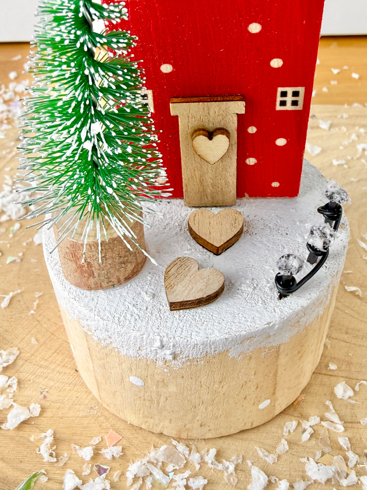 Wooden Christmas Holly House
