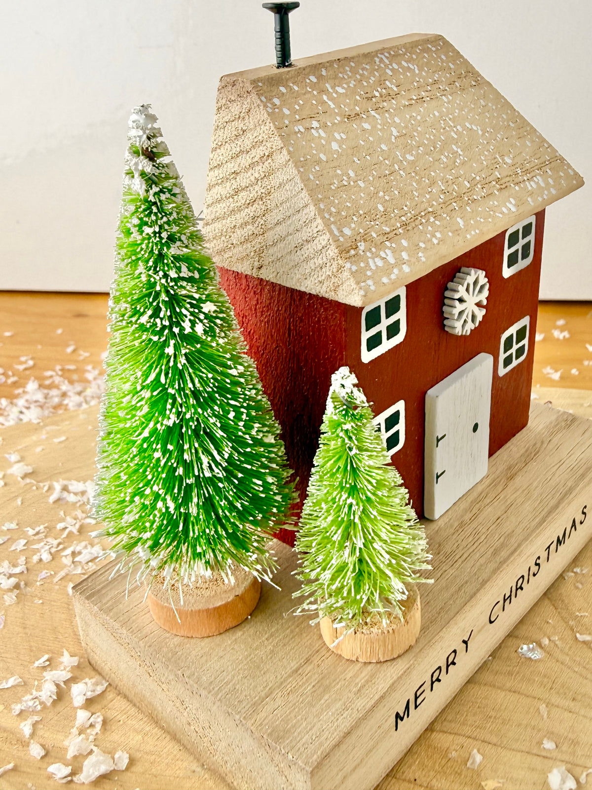 Wooden Merry Christmas House